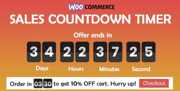 Sales Countdown Timer for WooCommerce and WordPress – Checkout Countdown Nulled v1.1.6