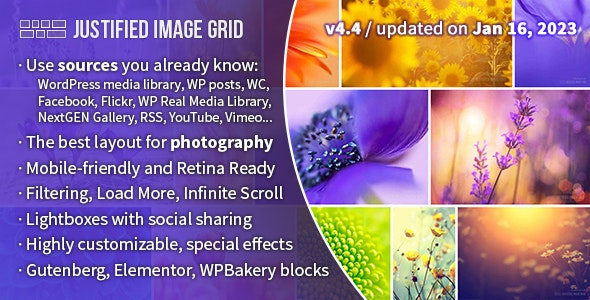 Justified Image Grid Plugin Nulled v4.8