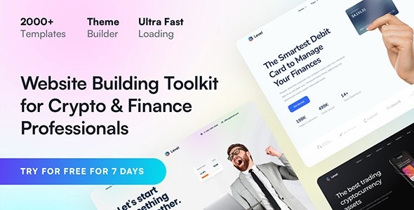 Level Financial Technology Crypto WordPress Theme