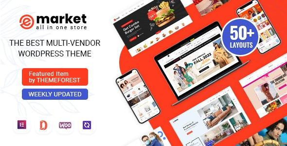 eMarket Multi Vendor MarketPlace WordPress Theme v8.2.0 WordPress Theme Nulled