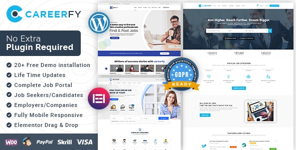 Careerfy Job Board WordPress Theme v10.3.5 WordPress Theme Nulled