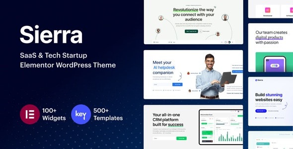 Sierra SaaS & Tech Startup Elementor WordPress Theme v2.2 Web Script Nulled